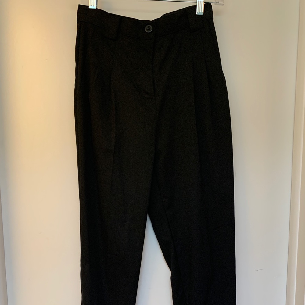 American apparel twill pleated pants